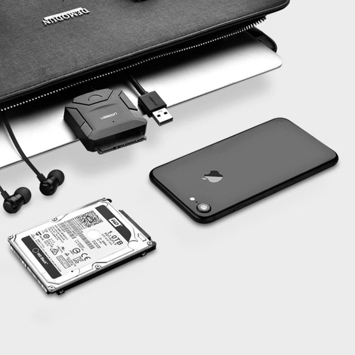 adapterio kabelis 2,5 / 3,5 diskui (USB-A 3.0 - SATA), juodas (CR108)