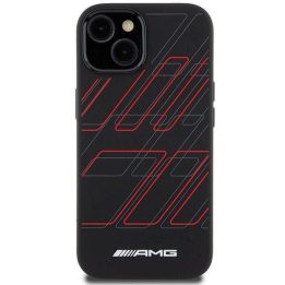 AMG silikoninis didelių rombų rašto MagSafe dėklas iPhone 15/14/13 - juodas