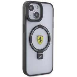 Ferrari Ring Stand 2023 kolekcijos MagSafe dėklas iPhone 15 Plus / 14 Plus - skaidrus