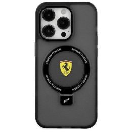 Ferrari Ring Stand 2023 Collection MagSafe dėklas iPhone 15 Plus / 14 Plus - juodas