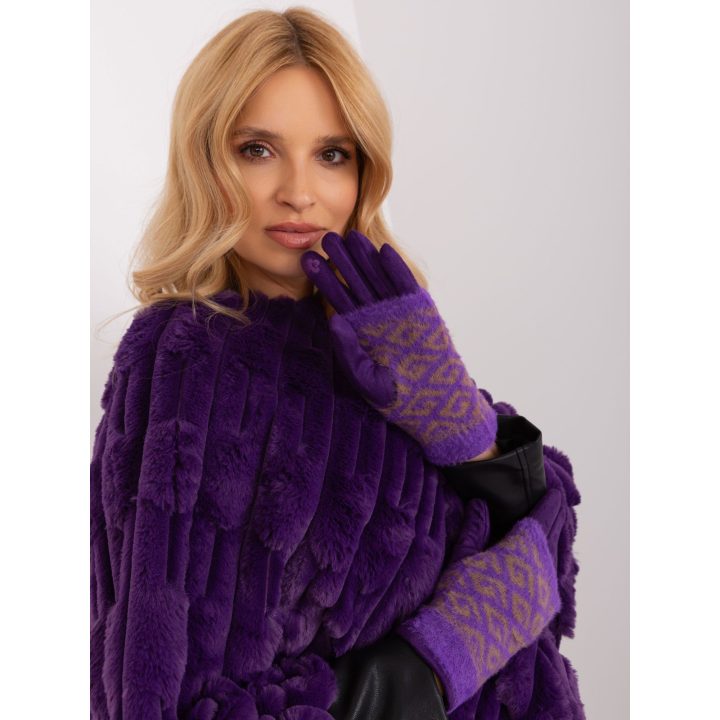 Pirštinės tamsiai violetinės