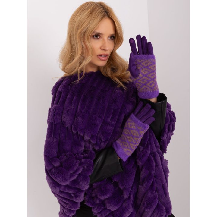 Pirštinės tamsiai violetinės