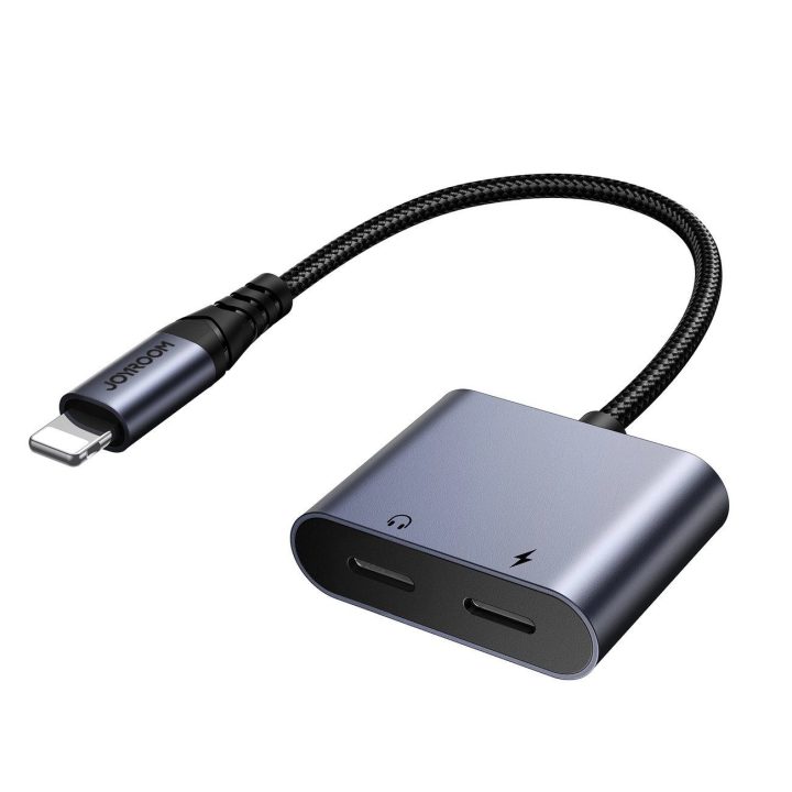 SY-L02 Lightning ir 2x Lightning DAC adapteris 2in1 - juodas
