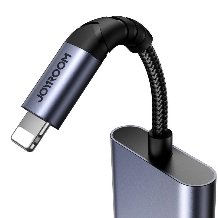 SY-L02 Lightning ir 2x Lightning DAC adapteris 2in1 - juodas