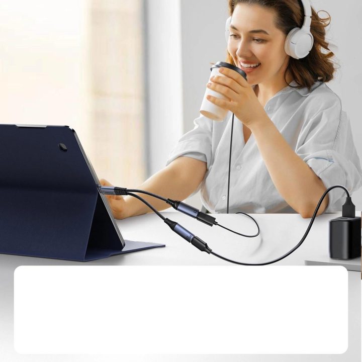 SY C 2in1 DAC adapteris - juodas