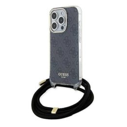 Guess Crossbody Cord 4G Print dėklas iPhone 15 Pro Max - juodas