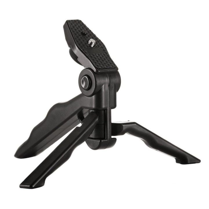 Laikiklis su mini trikoju, skirtas GoPro SJCAM veiksmo kameroms, juodas