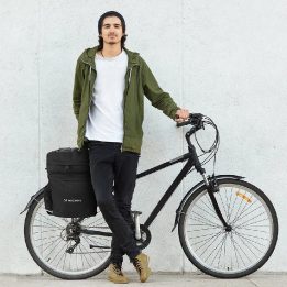 erdvus dviračių krepšys 60 l bagažinei (su apsauga nuo lietaus), juodas (WBB13BK)