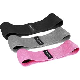 rinkinys 3x audinio pasipriešinimo juostų pasipriešinimo mini juostos, skirtos jogai Crossfit Fitness (WFB-01)