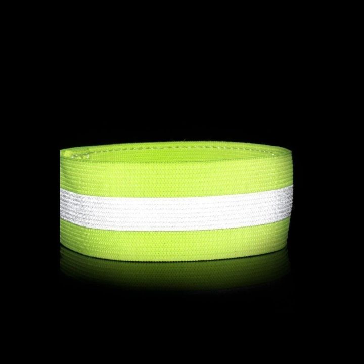 Šviesą atspindinti apyrankė dviračių bėgimo velcro 4cm oranžinė