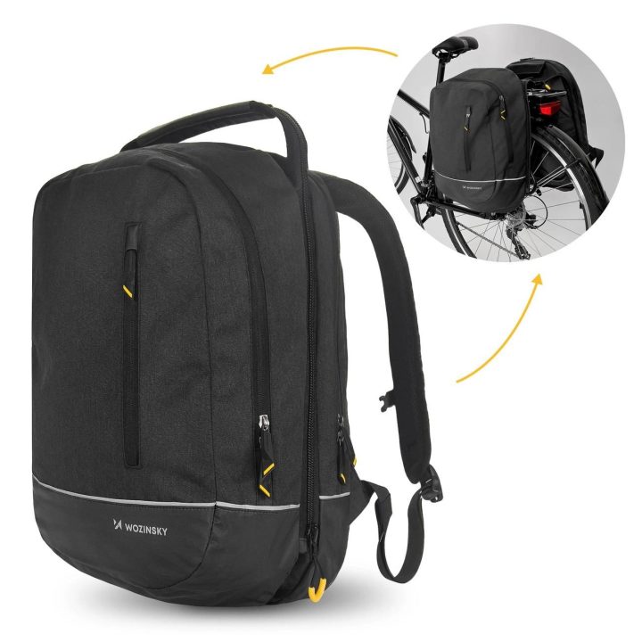 dviratininko krepšys, dviguba kuprinė 2in1 30l juoda (WBB30BK)