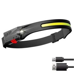 LED žibintas su IPX4 judesio jutikliu USB-C 1200 mAh - juodas