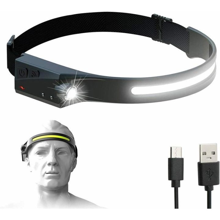 LED žibintas su IPX4 judesio jutikliu USB-C 1200 mAh - juodas