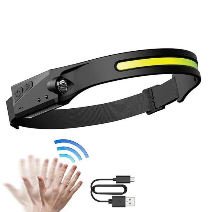 LED žibintas su IPX4 judesio jutikliu USB-C 1200 mAh - juodas