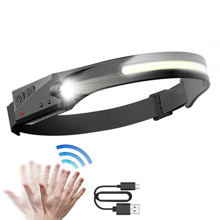 LED žibintas su IPX4 judesio jutikliu USB-C 1200 mAh - juodas