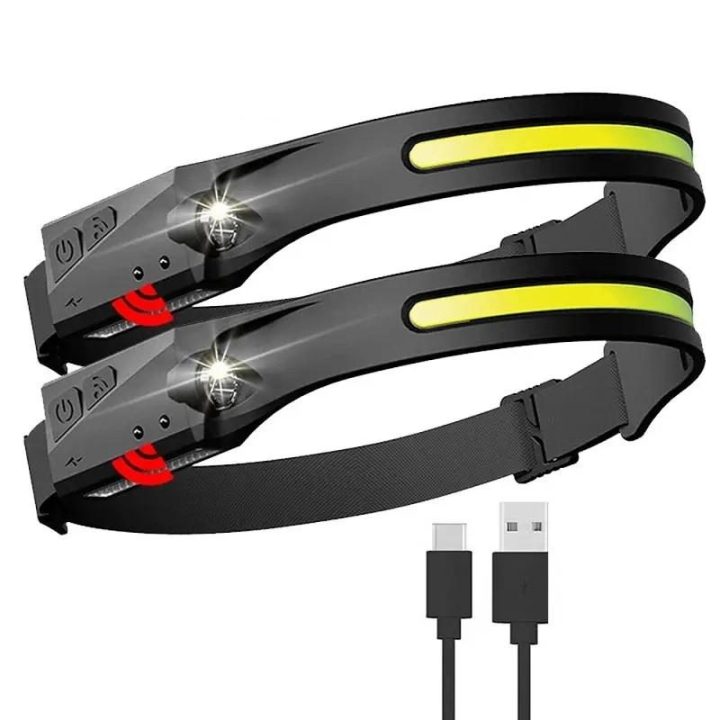 LED žibintas su IPX4 judesio jutikliu USB-C 1200 mAh - juodas