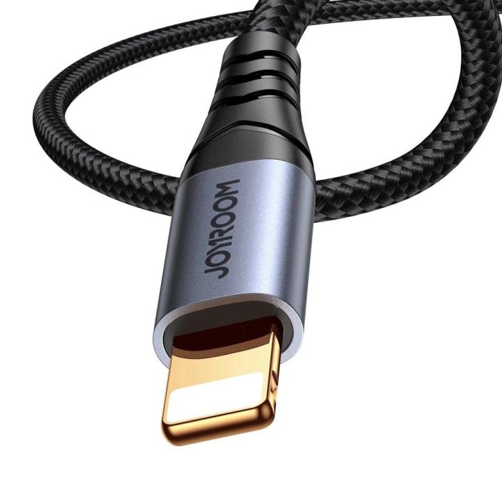 stereofoninis garso kabelis AUX 3,5 mm mini lizdas - Lightning , skirtas iPhone iPad , 1,2 m, juodas (SY-A06)