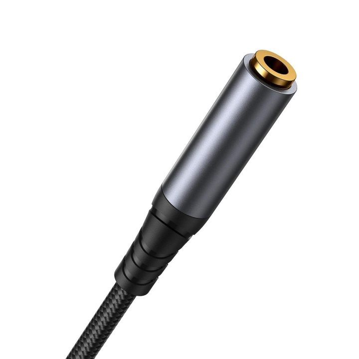 stereofoninis garso kabelis AUX 3,5 mm mini lizdas (vyriškas) - mini lizdas (moteriškas) 1,2 m juodas (SY-A09)