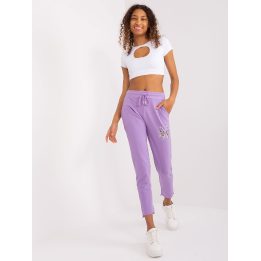Violetinės sportinės kelnės