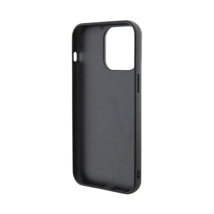 iPhone 15 Pro Max - juodas Karl Lagerfeld 3D guminis dėklas su keliais logotipais