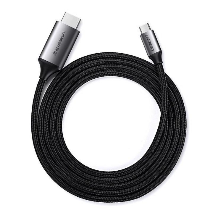 kabelis HDMI kabelis - C tipo USB 4K 60 Hz 1,5 m juodai pilkos spalvos (MM142 50570)