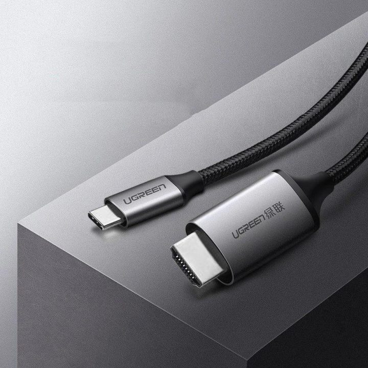 kabelis HDMI kabelis - C tipo USB 4K 60 Hz 1,5 m juodai pilkos spalvos (MM142 50570)