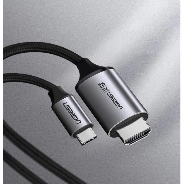 kabelis HDMI kabelis - C tipo USB 4K 60 Hz 1,5 m juodai pilkos spalvos (MM142 50570)