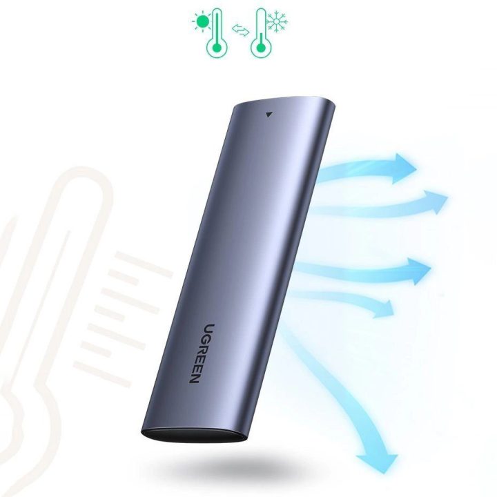 M.2 SSD disko įkrova USB 3.2 Gen 2 diskas (SuperSpeed USB 10 Gbps) + C tipo USB kabelis 0,5 m pilkos spalvos (CM400 10902)