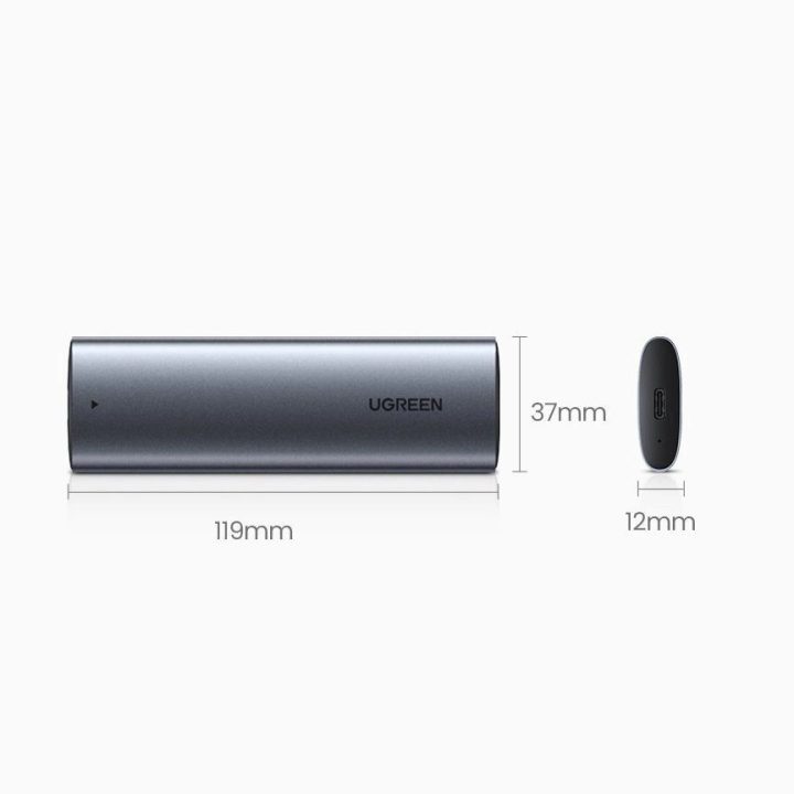 M.2 SSD disko įkrova USB 3.2 Gen 2 diskas (SuperSpeed USB 10 Gbps) + C tipo USB kabelis 0,5 m pilkos spalvos (CM400 10902)