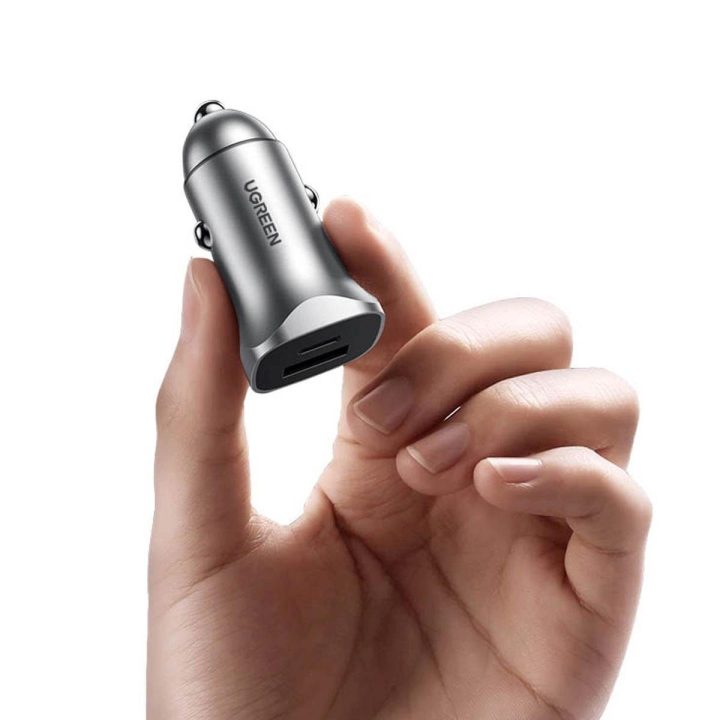 greitasis automobilinis įkroviklis USB C 30W PD PPS pilkos spalvos (CD130)