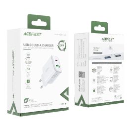 sieninis įkroviklis USB C tipo / USB 20W, PPS, PD, QC 3.0, AFC, FCP baltas (A25 baltas)