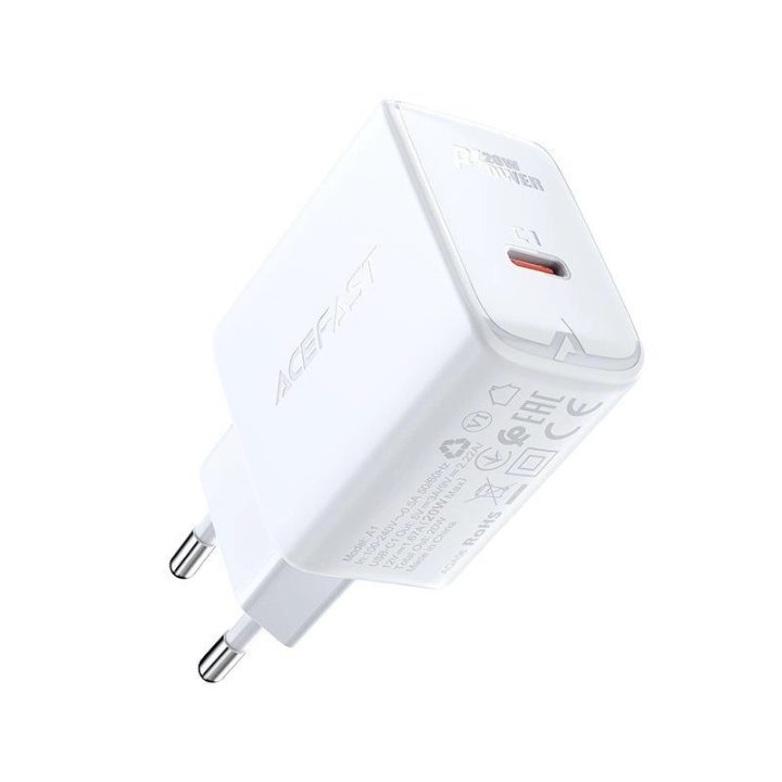 greitasis įkroviklis USB Type C 20W Power Delivery juodas (A1 EU juodas)