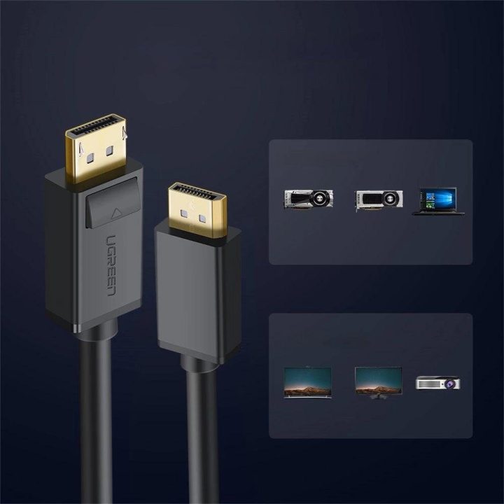 DisplayPort kabelis - DisplayPort DP102 4K 1 m - juodas