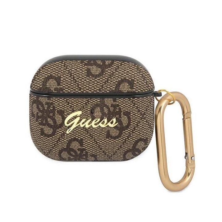 Guess GUA34GSMW AirPods 3 dangtelis brązowy/brown 4G Script Metal Collection
