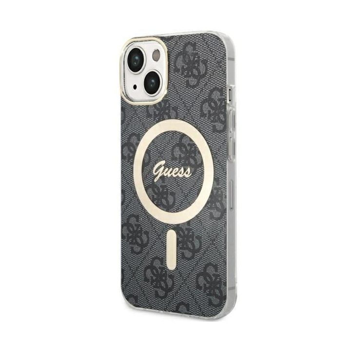 Guess 4G MagSafe dėklas iPhone 14 - juodas