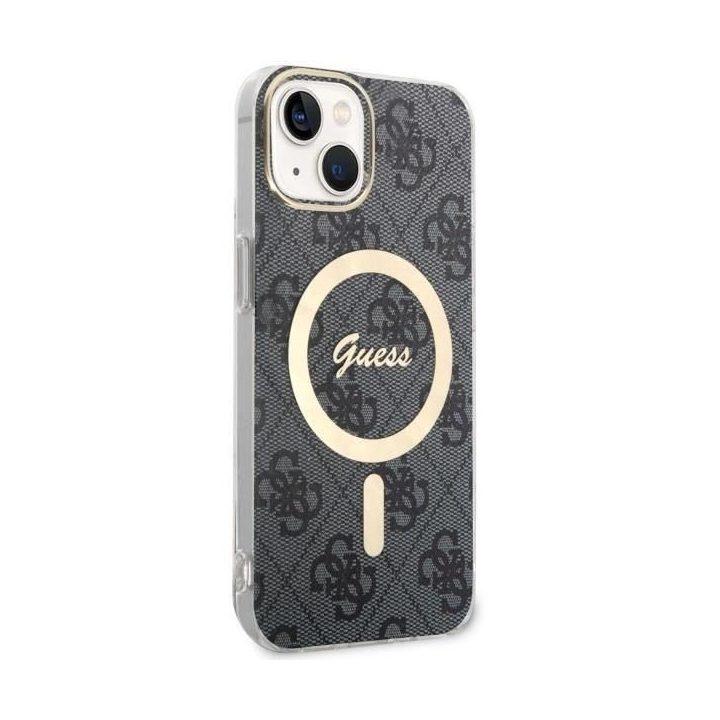 Guess 4G MagSafe dėklas iPhone 14 - juodas