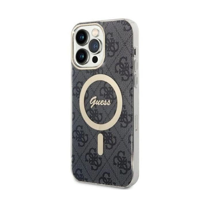Guess 4G MagSafe dėklas iPhone 14 Pro Max - juodas