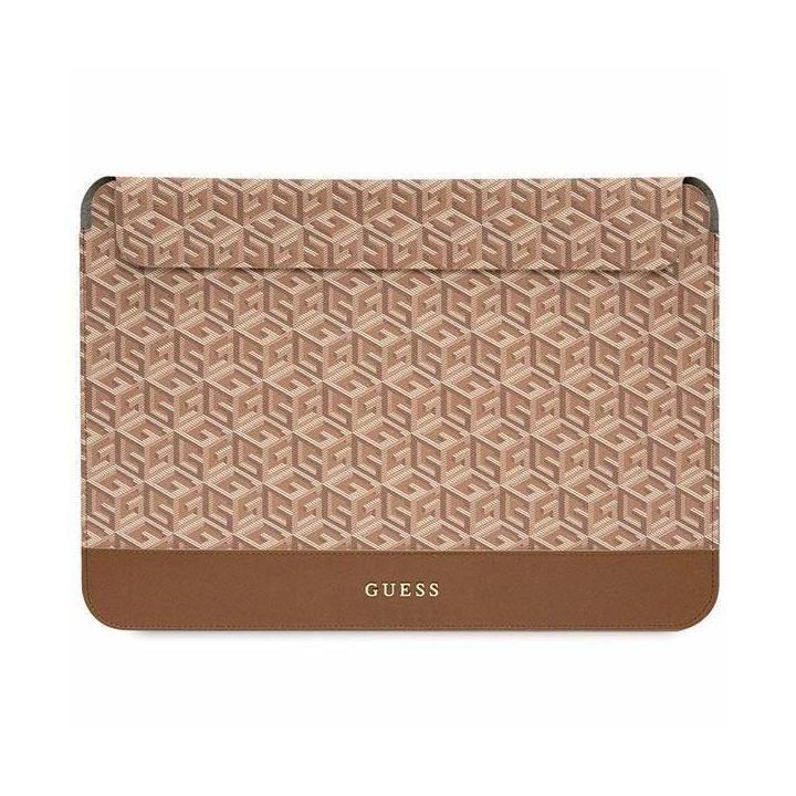Guess GCube Stripes dėklas 14 colių nešiojamajam kompiuteriui - rudas