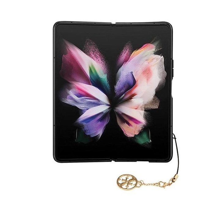 Guess GUHCZFD5GF4GBR F946 Z Fold5 rudos/rudos spalvos kietas dėklas 4G Charms Collection