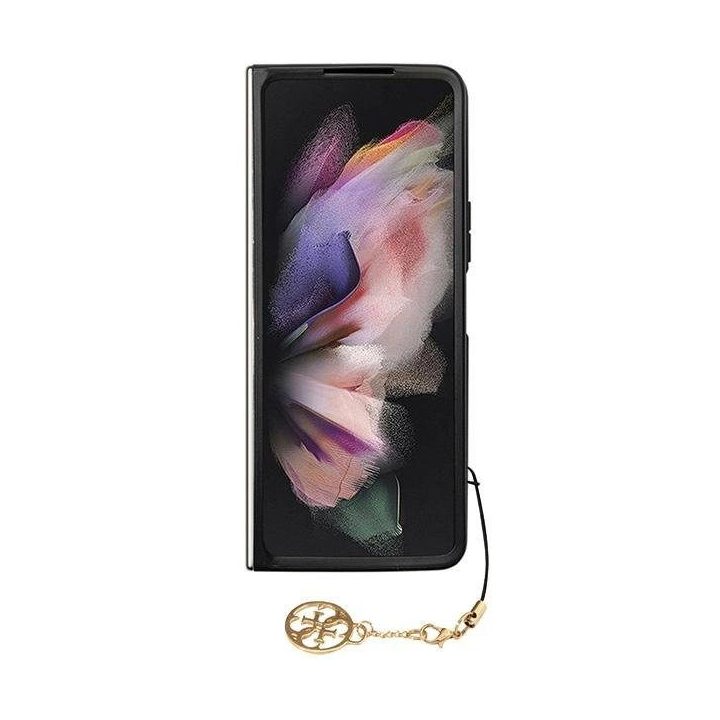 Guess GUHCZFD5GF4GGR F946 Z Fold5 pilkas/pilkas kietas dėklas 4G Charms Collection