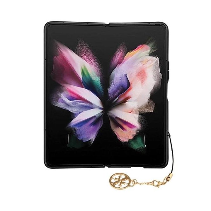 Guess GUHCZFD5GF4GGR F946 Z Fold5 pilkas/pilkas kietas dėklas 4G Charms Collection