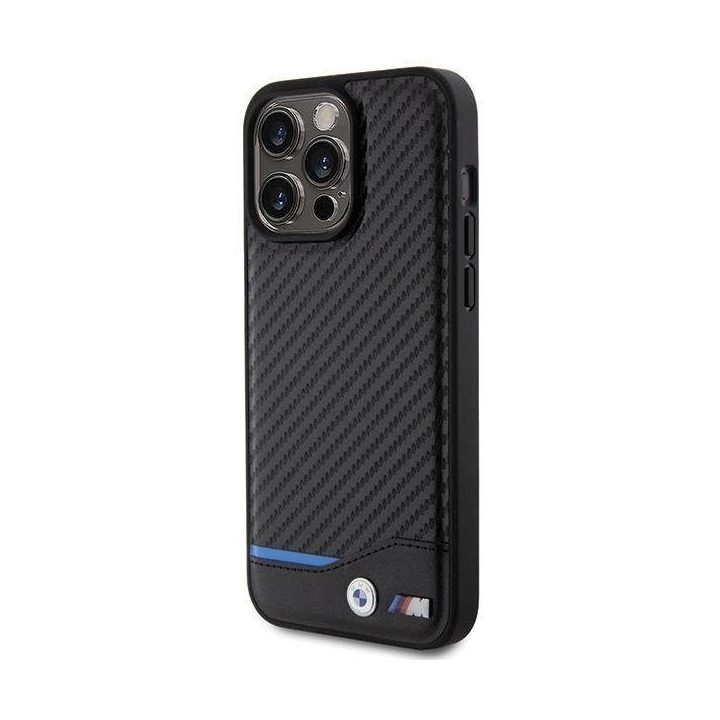 iPhone 15 Pro Max - juodas BMW odinis Carbon dėklas