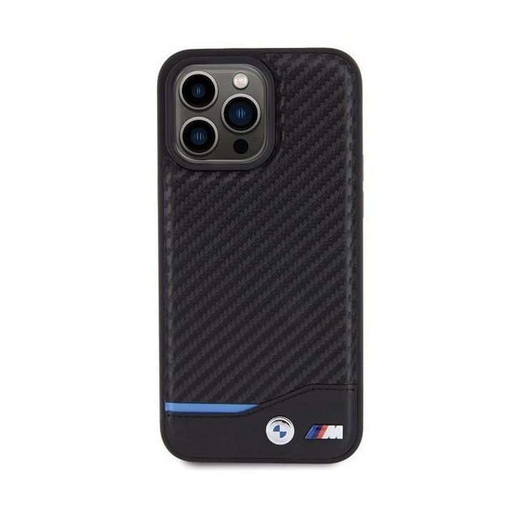 iPhone 15 Pro Max - juodas BMW odinis Carbon dėklas