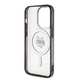 iPhone 15 Pro - skaidrus Karl Lagerfeld IML Choupette's Head MagSafe dėklas