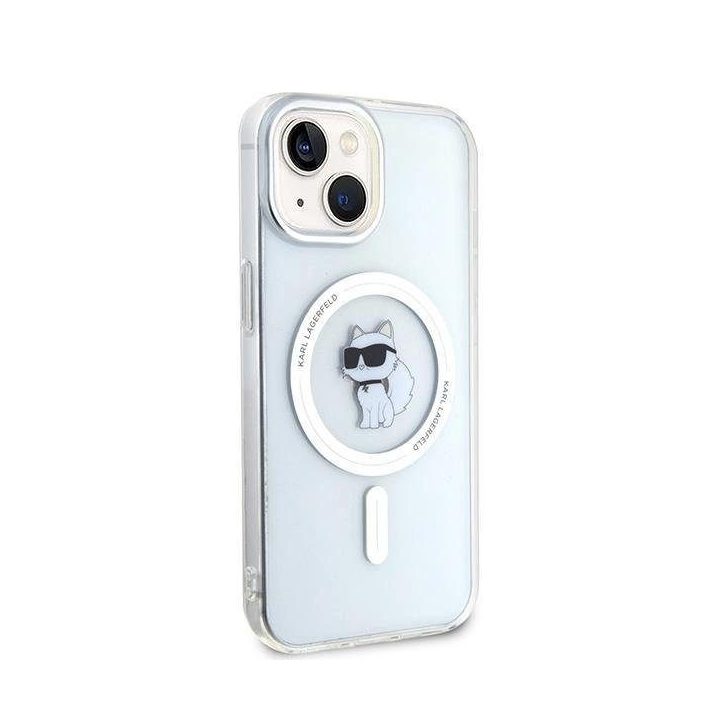 iPhone 15 - skaidrus Karl Lagerfeld IML Choupette MagSafe dėklas