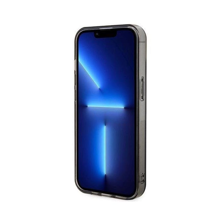 iPhone 15 - juodas Karl Lagerfeld IML Ikonik MagSafe dėklas