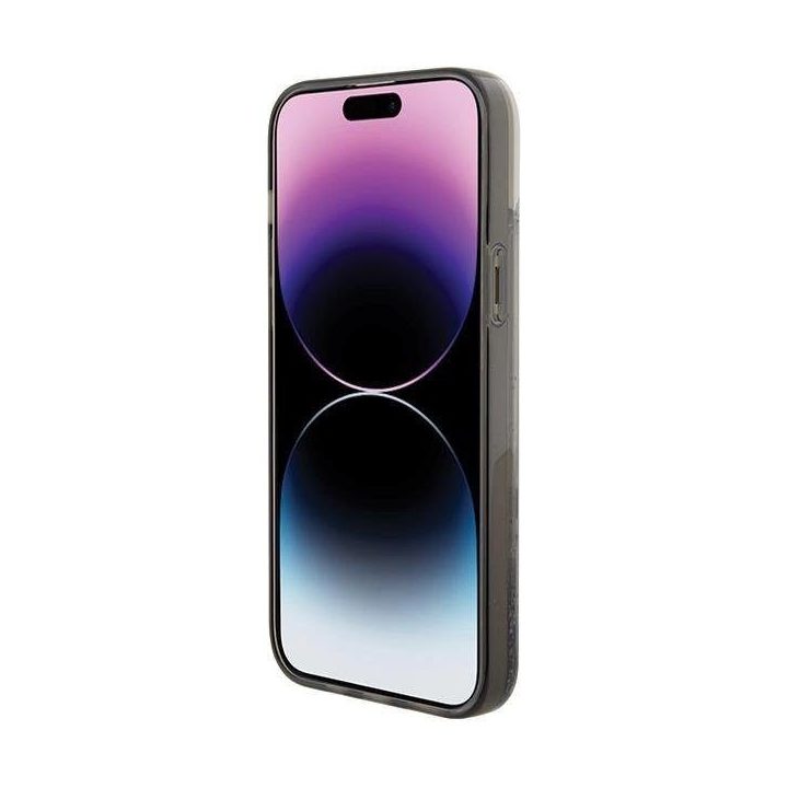 iPhone 15 Plus - skaidrus Karl Lagerfeld Liquid Glitter Choupette dėklas