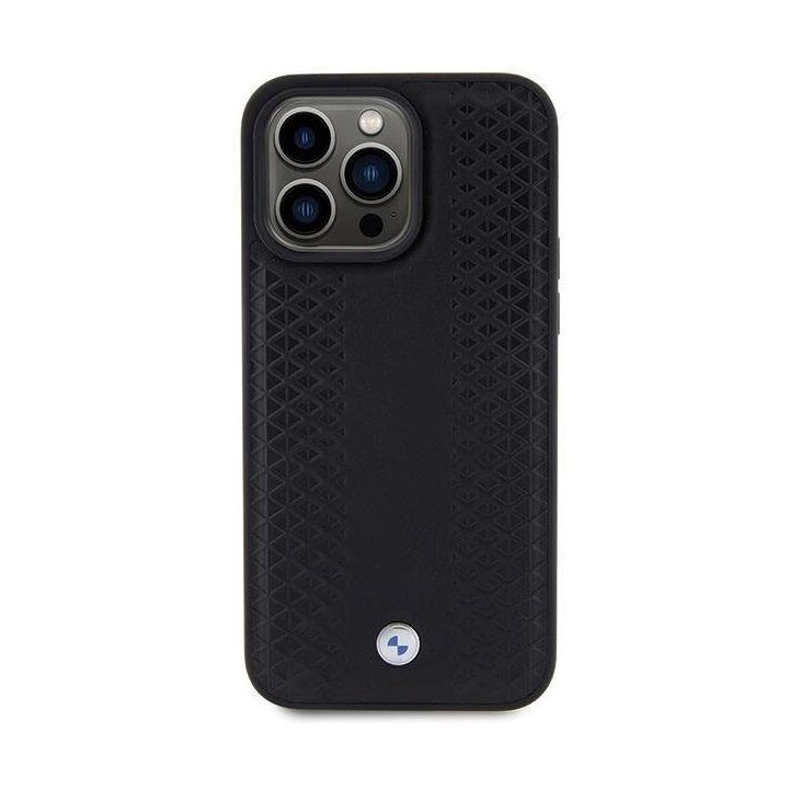 BMW odinis deimantinio rašto dėklas iPhone 15 Pro - juodas