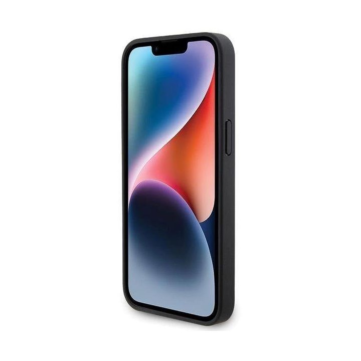 iPhone 15 Pro Max - juodas BMW odinis deimantinio rašto dėklas