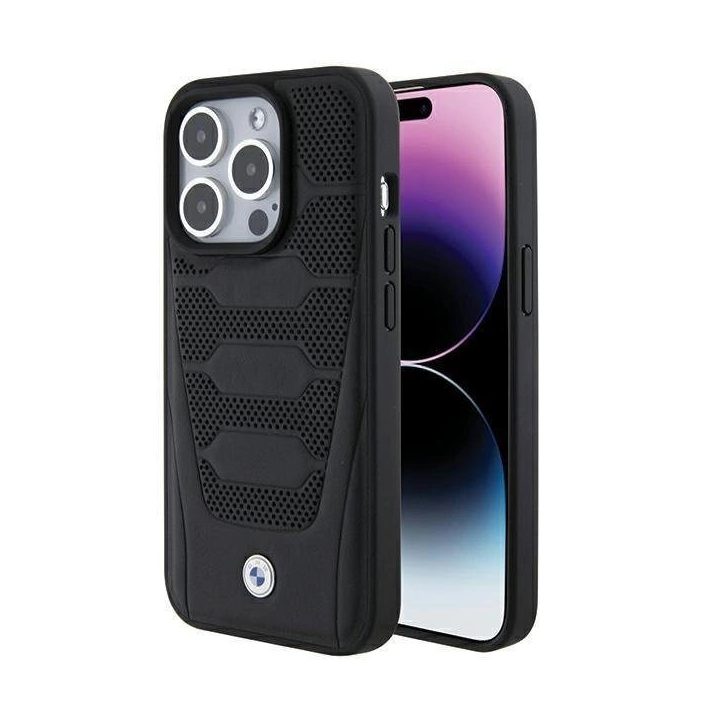 iPhone 15 Pro Max - juodas BMW odinis sėdynių modelio dėklas